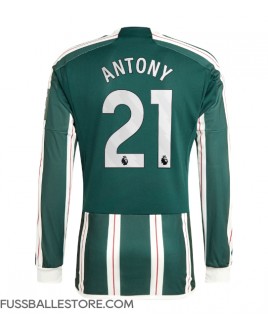 Günstige Manchester United Antony #21 Auswärtstrikot 2023-24 Langarm